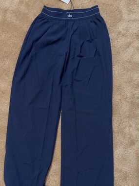 ALO Yoga Navy Wide-Leg Performance Pants